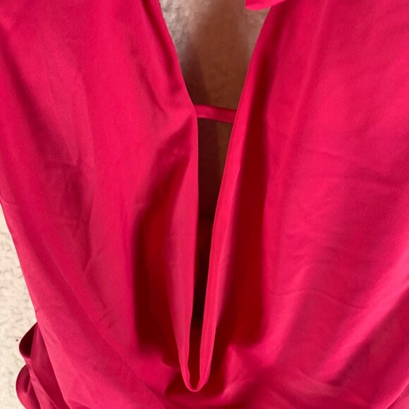 Bar III Women's Cowl Neck Cutout Halter Strap Ruby One-Piece Swimsuit Size M NWT - Picture 2 of 9